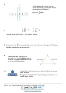 2023 - 2024 7.Sınıf Matematik 1.Dönem 2.Yazılı Soruları