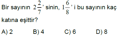 6.Sınıf Kesirlerle Çarpma ve Bölme İşlemi Online Test