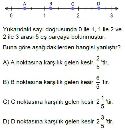 6.Sınıf Kesirler Online Test