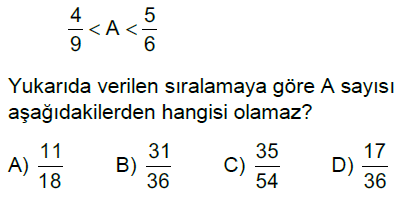 6.Sınıf Kesirler Online Test