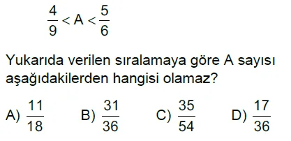 6.Sınıf Kesirler Online Test