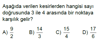 6.Sınıf Kesirler Online Test