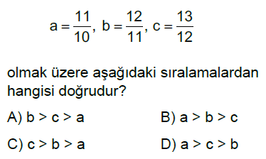 6.Sınıf Kesirler Online Test