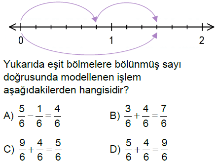 6.Sınıf Kesirlerle Toplama ve Çıkarma İşlemi Online Test