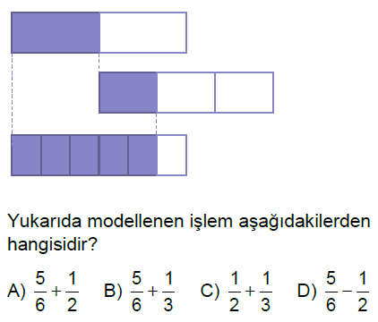 6.Sınıf Kesirlerle Toplama ve Çıkarma İşlemi Online Test