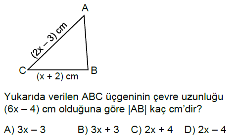 7.Sınıf Cebirsel İfadeler Online Test