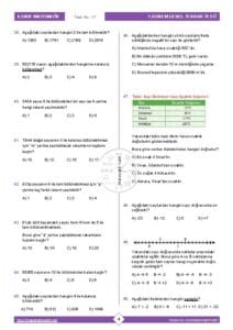 6.Sınıf Matematik 1.Dönem Genel Tekrar Testi