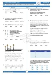 8.Sınıf Matematik 1.Dönem Genel Tekrar Testi