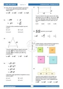 8.Sınıf Matematik 1.Dönem Genel Tekrar Testi