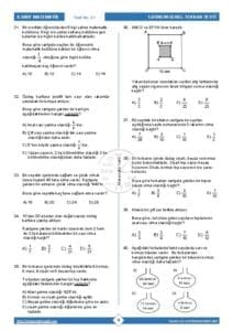 8.Sınıf Matematik 1.Dönem Genel Tekrar Testi