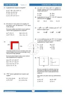 8.Sınıf Matematik 1.Dönem Genel Tekrar Testi