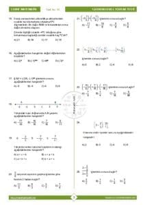 7.Sınıf Matematik 1.Dönem Genel Tekrar Testi