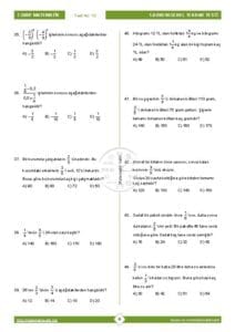 7.Sınıf Matematik 1.Dönem Genel Tekrar Testi