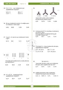 7.Sınıf Matematik 1.Dönem Genel Tekrar Testi