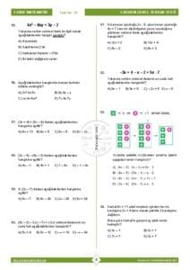 7.Sınıf Matematik 1.Dönem Genel Tekrar Testi