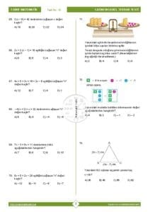 7.Sınıf Matematik 1.Dönem Genel Tekrar Testi