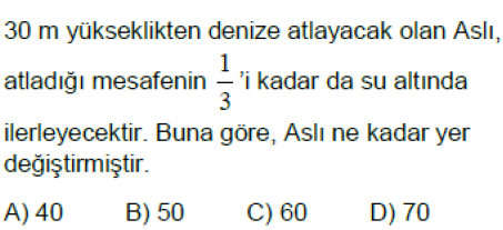 6.Sınıf Kesir Problemleri Online Test