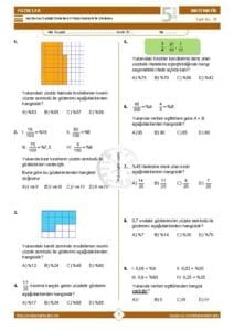 5.Sınıf Yüzdeler Testi