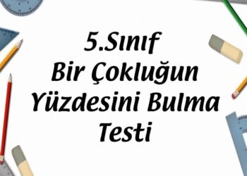 5.Sınıf Bir Çokluğun Yüzdesini Bulma Testi