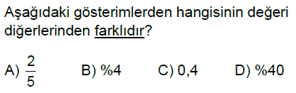 5.Sınıf Yüzdeler Online Test