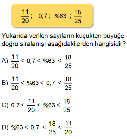 5.Sınıf Yüzdeler Online Test