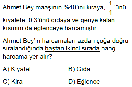 5.Sınıf Yüzdeler Online Test