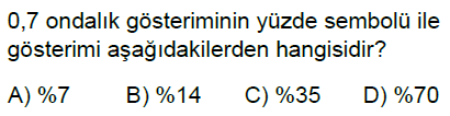 5.Sınıf Yüzdeler Online Test