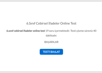 6.Sınıf Cebirsel İfadeler Online Test