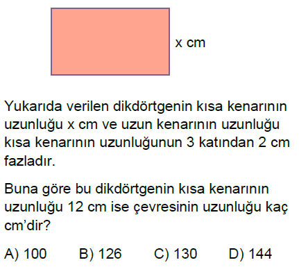 6.Sınıf Cebirsel İfadeler Online Test