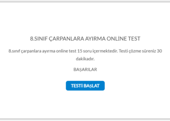 8.Sınıf Çarpanlara Ayırma Online Test