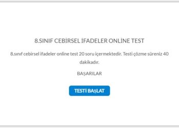 8.Sınıf Cebirsel İfadeler Online Test