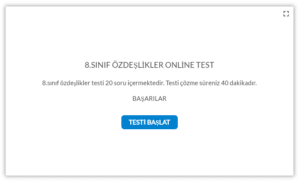 8.Sınıf Özdeşlikler Online Test