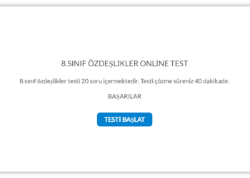 8.Sınıf Özdeşlikler Online Test