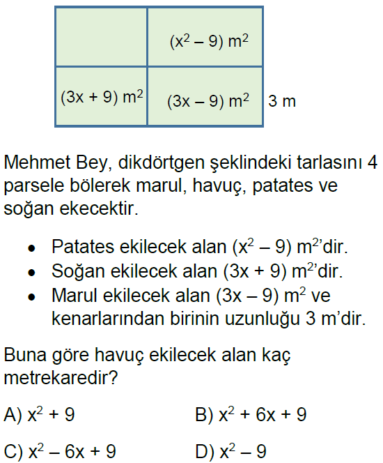 8.Sınıf Çarpanlara Ayırma Online Test