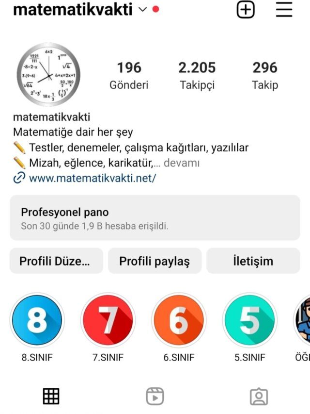 Matematik Vakti Instagram Sayfası