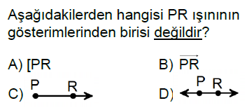 5.Sınıf Temel Geometrik Kavramlar Online Test