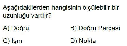 5.Sınıf Temel Geometrik Kavramlar Online Test