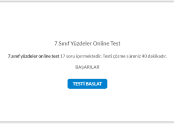 7.Sınıf Yüzdeler Online Test