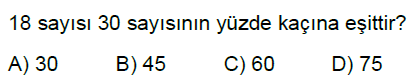 7.Sınıf Yüzdeler Online Test