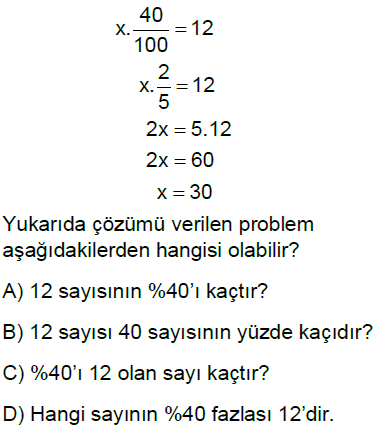 7.Sınıf Yüzdeler Online Test