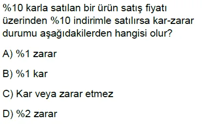 7.Sınıf Yüzdeler Online Test
