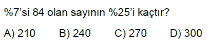 7.Sınıf Yüzdeler Online Test