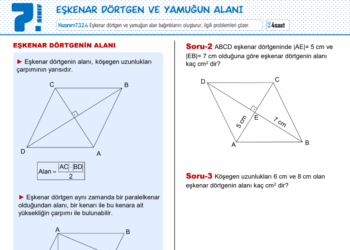 7.Sınıf Dörtgenlerde Alan Çalışma Kağıdı