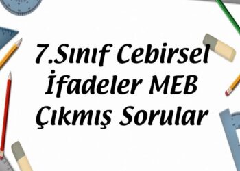 7.Sınıf Cebirsel İfadeler MEB Çıkmış Sorular