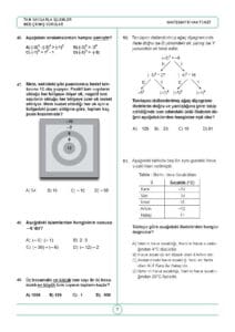 7.Sınıf Tam Sayılarla İşlemler MEB Çıkmış Sorular