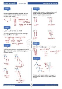 8.Sınıf Çarpanlar ve Katlar Çalışma Kağıdı