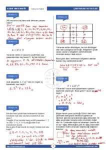 8.Sınıf Çarpanlar ve Katlar Çalışma Kağıdı