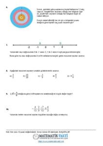 2023 – 2024 7.Sınıf Matematik 1.Dönem 1.Yazılı Soruları
