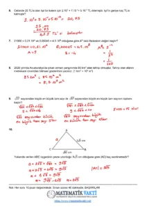 2023 – 2024 8.Sınıf Matematik 1.Dönem 1.Yazılı Soruları