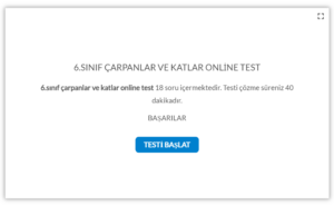 6.Sınıf Çarpanlar ve Katlar Online Test